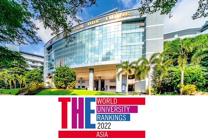 Ton Duc Thang University was ranked 73rd in Asia according to THE Asia University Rankings 2022