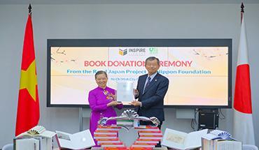 Book Donation Ceremony of the Read Japan Project by Nippon Foundation