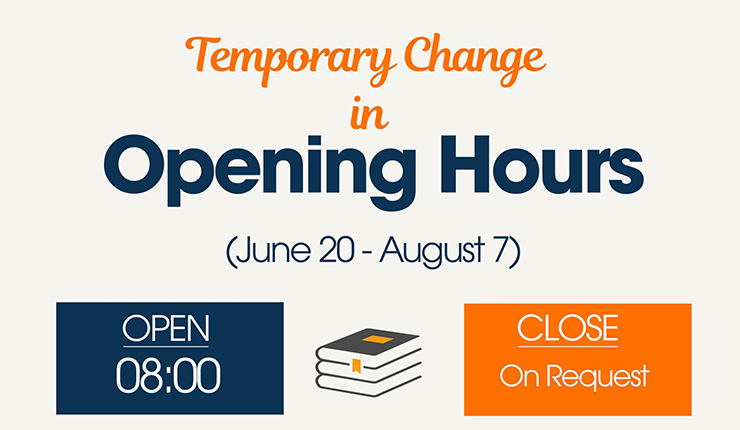 Announcement: Opening Hours Change during 2022 Summer